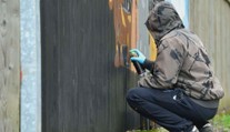 Vandal poničil zeď psího útulku. Místní umělec nabídl pomoc