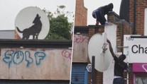 Známý umělec Banksy vystavil nová díla. Jedno z nich někdo před zraky lidí ukradl