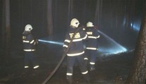 Hořící les u Olešné hasí hasiči z pěti krajů i vrtulník!