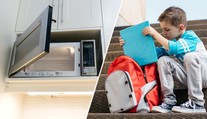 Zákaz batohů v britské škole. Žák nosí učebnice v mikrovlnce