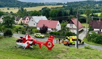 Během pár hodin hned tři nehody motorkářů. U všech zasahoval i vrtulník