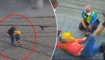 Muž v Praze se válel uprostřed křižovatky, byl namol opilý a agresivní