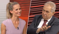 Zeman tentokrát moderátorku Novy o ruku nepožádal. Čelím silné konkurenci, povzdechl si