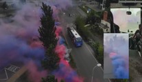 S podporou se vytáhla i Plzeň, fanoušci jí připravili dýmové choreo