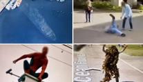 Šílené pády, dítě v koši, Spiderman! Tohle nafotil Google na "Street View"