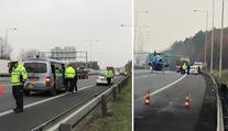 Vrtulník přistával mezi auty. Muže při výměně kola smetl kamion