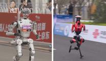 Závod robotů! Na půlmaratonu překonali lidský světový rekord, jiné odnášela nosítka