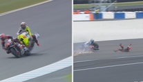 Ve sprintu MotoGP došlo k děsivé nehodě. Oba jezdci jsou v pořádku