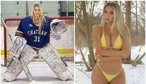 Brankářka odhodila masku a rajcuje fanoušky, její tělo hýčká hráč NHL