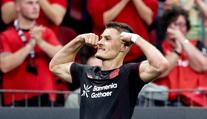 Super Schick. Fanoušci jej odměnili za klubový milník, Lipsko sundal hattrickem