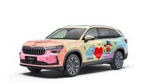 Kodiaq pro Zdravotního klauna zdobí nový design. Navrhla ho sedmiletá Emma