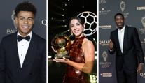 Drahé obleky a krásné šaty. Takhle zářili fotbalisté a jejich protějšky na Zlatém míči