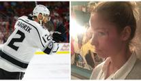 Rána pukem, krvavý šrám! Hvězda NHL se bála o svou přítelkyni