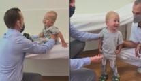 "Stojím, teto, stojím." Sledujte obří radost vážně nemocného Maxíka!