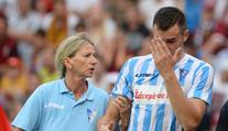 Srbský terminátor: Boule na hlavě a motanice, ale chtěl hrát dál!