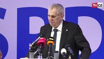 Zeman kritizoval program SPD. I tak sklidil na sněmu strany potlesk