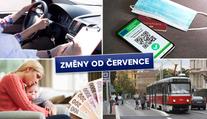 Nová pravidla pro roušky, novinky pro rodiny, těžší autoškola. Toto se mění