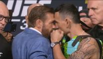 McGregor je zase v ráži. Soupeře při staredownu okradl a odmítl sportovní gesto
