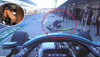 VIDEO: Lewis Hamilton to neubrzdil a srazil svého mechanika