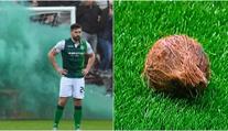 Derby, jak má být! Na hřiště kromě světlic přilétl i kokos