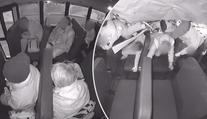 VIDEO: Autentické záběry nehody školního autobusu, děti létaly vzduchem