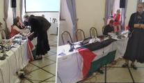 Drama na zastupitelstvu: Čižinský bránil vlajku Palestiny vlastním tělem, zasahovali strážníci