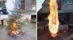 VIDEO: Pozor na nevhodné zacházení s vánočním stromkem, varují hasiči