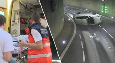 Opilec za volantem se řítil tunelem v Brně. Skončil v kotrmelcích