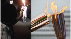 VIDEO: Japonka se snažila uhasit olympijský oheň vodní pistolkou