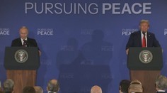 Tiskový brífink Trumpa a Putina po jednání na Aljašce