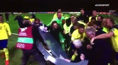 Divoké řádění Švédů! Po postupu na MS zničili televizní studio