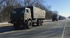 Obrovský ruský konvoj je pryč. Vojenská technika se rozmístila po okolí