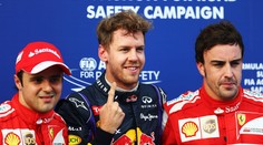 Suverén Vettel urval v deštivé Malajsii další pole position