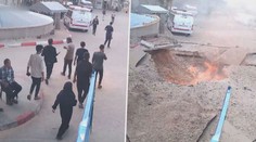 VIDEO: Raketa dopadla přímo na ulici plnou lidí, rozsekala asfalt na kusy