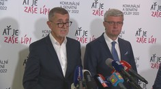 Tisková konference hnutí ANO při sčítání volebních výsledků ke komunálním a senátním volbám