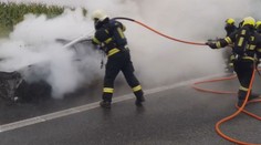 Požár auta zkomplikoval dopravu v ranní špičce na dálnici D1!