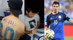 Fanatik? MESSIHO jméno a číslo má VYTETOVANÉ na zádech