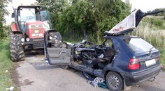SMRTELNÁ NEHODA: Řidič se v protisměru srazil s traktorem!