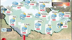 Dnes bude polojasno, do 20 °C, ale objeví se i bouřky