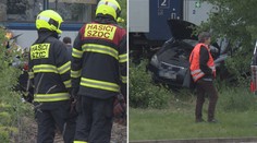 U Prahy se srazil vlak s autem. Jeden člověk na místě zemřel