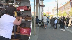 Lidé se houfně vrhli do obchodů, tvoří se i fronty. Zájem je hlavně o oblečení