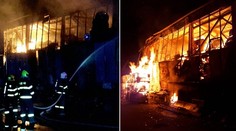 Náročný zásah: Hala se při hašení zřítila, škoda je skoro dva miliony