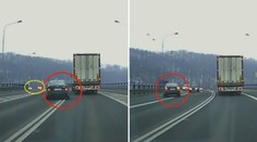 VIDEO: Smrtící manévr! Řidička málem smetla dvě auta