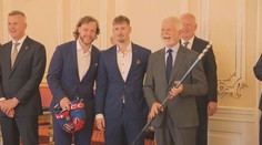 Prezident Pavel na Hradě poděkoval hokejistům. Budete vzory pro začínající sportovce, řekl