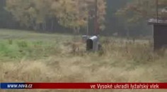 VIDEO: Ve Vysoké ukradli lyžařský vlek