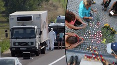 OBRAZEM: Květiny a svíčky. Lidé truchlí za mrtvé uprchlíky