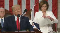 Trump nepodal ruku šéfce sněmovny. Ta zase roztrhala jeho projev