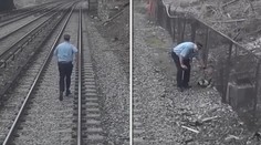 VIDEO: Dítě se toulalo po kolejích. Zachránil ho duchapřítomný strojvedoucí