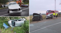 Na Moravě se bouralo! Auta na odpis a šest zraněných lidí