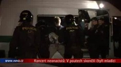 VIDEO: Koncert neonacistů, v poutech skončili čtyři mladíci